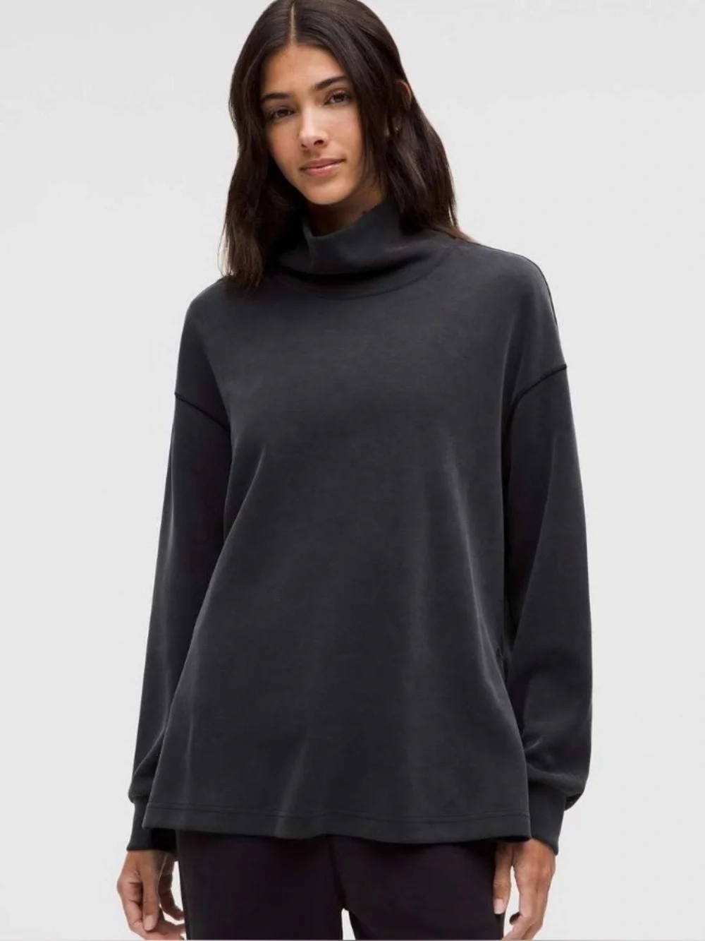 Lululemon Softstreme Funnel-Neck Long Pullover Black